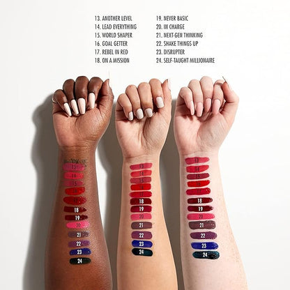 NYX PROFESSIONAL MAKEUP Shine Loud, Long-Lasting Liquid Lipstick with Clear Lip Gloss - On A Mission (Blue Red)