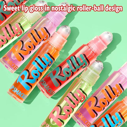 Lip Smacker Rolly Lip Gloss, Classic Roller-Ball Design for a Cooling Sensation, Hydrating & Moisturizing Shine - Watermelon