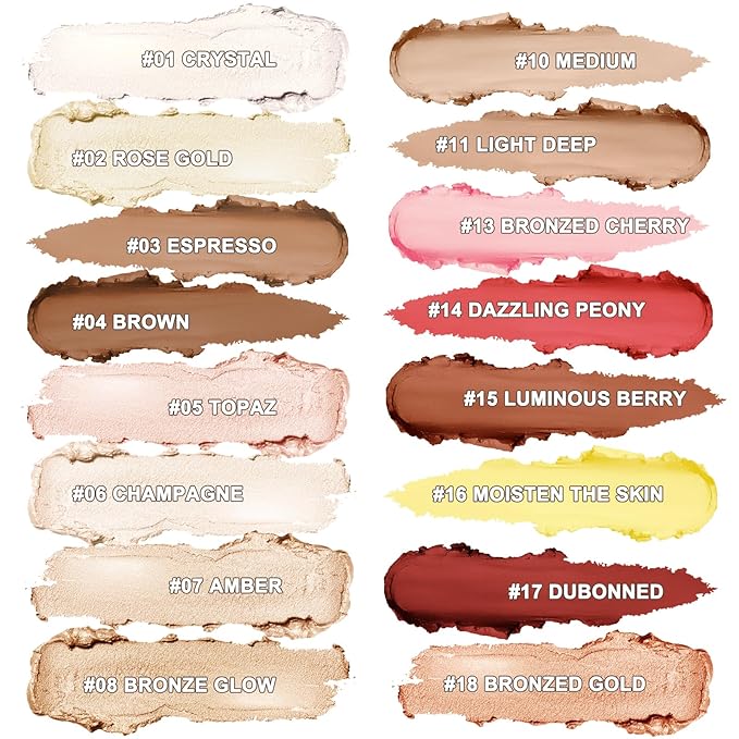 Face Cream Contour Stick Bronzer Stick Highlighter Stick Blush Powder-A2