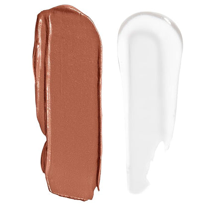 wet n wild Megalast Lock 'N' Shine Lip Color + Gloss Lotus Petal (Pack of 2)