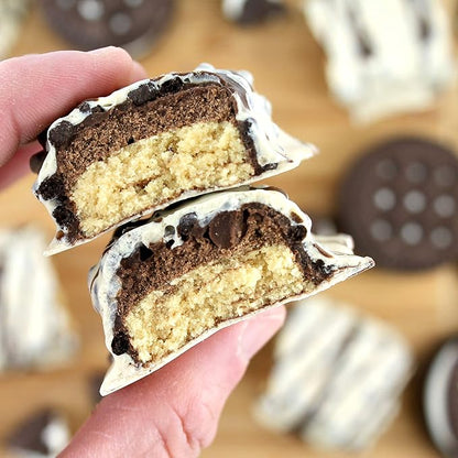 FITCRUNCH Full Size Protein Bars, 6-Layer Baked Bar, 8g of Sugar, Gluten Free & Soft Cake Core (12 Bars, Milk and Cookies)