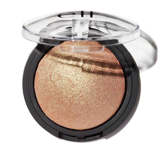 e.l.f., Baked Highlighter, Sheer, Shimmering, Hydrating, Blendable, Glides Oils, 0. 16 Oz