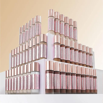 Makeup Revolution Conceal & Define Foundation, Cream Foundation Cruelty-Free, F7, 23ml