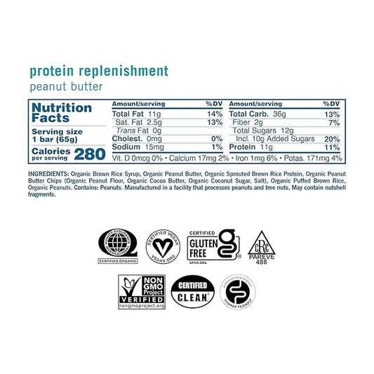 GoMacro MacroBar Organic Vegan Protein Bars - Peanut Butter (2.3 Ounce Bars, 12 Count)