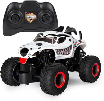 Monster Jam, Official Monster Mutt Dalmatian Remote Control Monster Truck for Boys and Girls, 1:24 Scale, 2.4 GHz, Kids Toys for Ages 4-6+