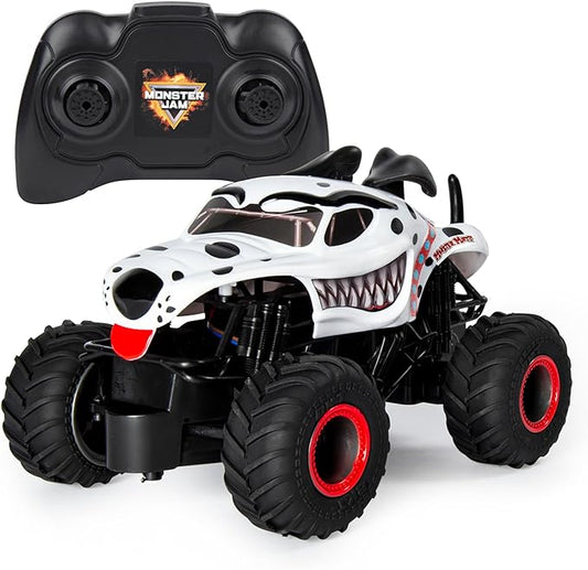 Monster Jam, Official Monster Mutt Dalmatian Remote Control Monster Truck for Boys and Girls, 1:24 Scale, 2.4 GHz, Kids Toys for Ages 4-6+