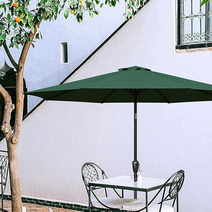 Simple Deluxe 9' Patio Umbrella Outdoor Table Market Yard Umbrella with Push Button Tilt/Crank