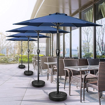 Simple Deluxe 9' Patio Umbrella Outdoor Table Market Yard Umbrella with Push Button Tilt/Crank