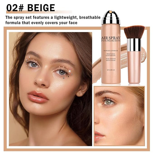 NVLEPTAP Airbrush Foundation Makeup Spray Silky Lightweight Full