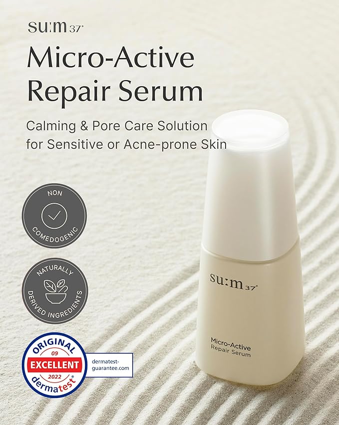 SU:M Secret Essence(1.01 fl oz) + Micro-Active Repair Serum (1.69 fl oz) - Korean skin care, Skin Barrier Repair Hydrating Serum, Deep Hydration, Boost Vitality