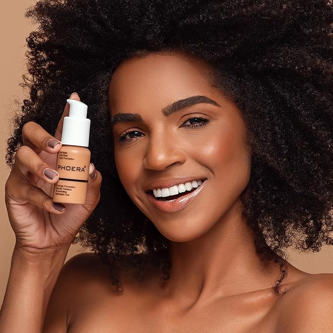 Hilareco PHOER Foundation, 2pcs- 101- Porcelain, Full Coverage Cruelty-Free, Vegan, 30ml