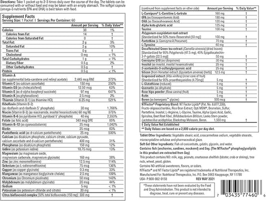 Vitamin and Mineral Propax Gold With NTFactor® - Natural Energy Booster For Chronic Fatigue - Multi-vitamin and Multi-mineral Supplement With Amino Acids, Antioxidants & Fatty Acids And More - 60 Pack