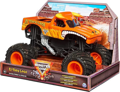 Monster Jam, Official El Toro Loco Monster Truck, Collector Die-Cast Vehicle, 1:24 Scale, Kids Toys for Boys Ages 3 and up