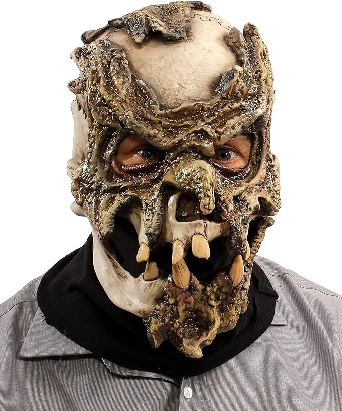 Zagone Studios Men's One Size Sloppy Joe Monster Zombie Mask, Green/Brown
