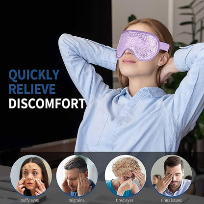 Cooling eye mask with gel