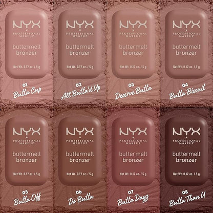 NYX PROFESSIONAL MAKEUP Matte Buttermelt Bronzer, Longwear Face Do Butta