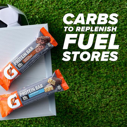 Gatorade Whey Protein Recover Bars, Peanut Butter Chocolate, 2.8 ounce bars (Pack of 12)