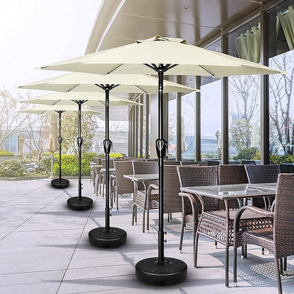 Simple Deluxe 9' Patio Umbrella Outdoor Table Market Yard Umbrella with Push Button Tilt/Crank