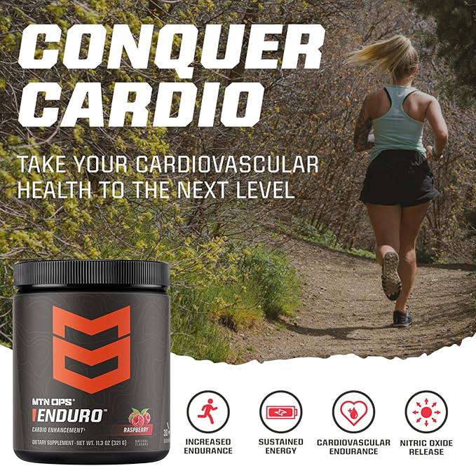 MTN OPS Enduro Nitric Oxide Supplement & Stim-Free Pre Workout - 30 Servings - with Magnesium Citrate, Beet Root Powder, Niacinamide, L Arginine & L Citrulline - Citrus Bliss Flavor