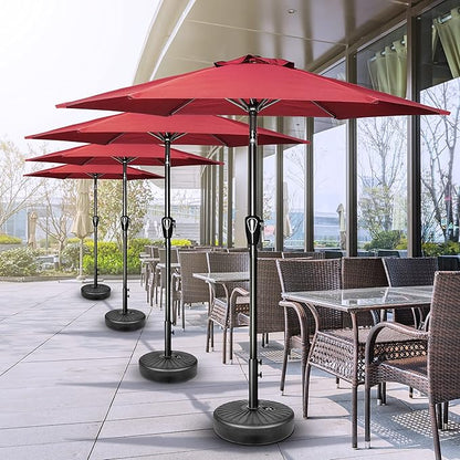 Simple Deluxe 9' Patio Umbrella Outdoor Table Market Yard Umbrella with Push Button Tilt/Crank
