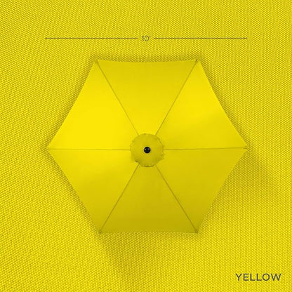 Best Choice Products 10ft Outdoor Table Compatible Steel Polyester Market Patio Umbrella w/Crank and Easy Push Button Tilt - Yellow