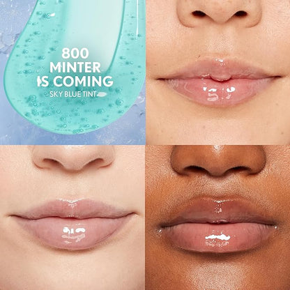 Covergirl Clean Fresh Yummy Plumper Lip Gloss, 800 Minter Is Coming, Plumper Gloss, Shiny, Vegan Formula, Easy to Apply, Minty Flavor, 0.33oz