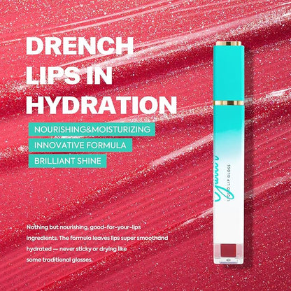 VANERIA Glitter Lip Gloss Shimmer,Matte Liquid Lipstick Rapid Drying,Long Lasting Highly Pigmented Color,Waterproof,Lipgloss Glitter Non-Sticky.shimmy(4ml/0.14oz)