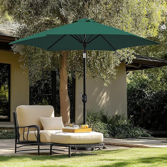 Yaheetech Patio Umbrella, 9FT Outdoor Table Market Umbrella with Push Button Tilt and Crank, Yard Sun Shade for Garden, Deck, Backyard, Pool