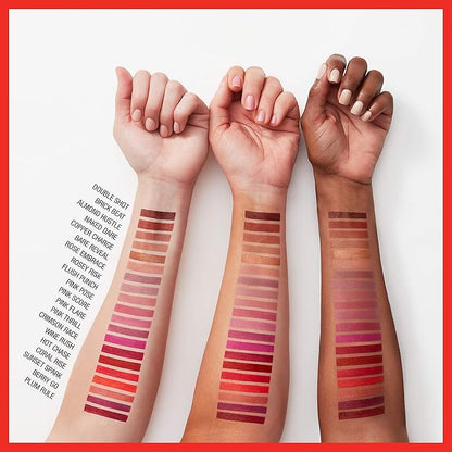 Maybelline Color Sensational Lipstick, Lip Makeup, Cream Finish, Hydrating Lipstick, Nude, Pink, Red, Plum Lip Color, On Fire Red, 0.15 oz; (Packaging May Vary)