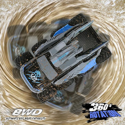 YOLOPLUS+ Amphibious Remote Control Car 8WD RC Monster Truck, 2.4GHZ 1:16 Waterproof All-Terrain Off-Road RC Cars Toys, Pool Toys Gifts for Boys and Girls Age 8-12, Blue