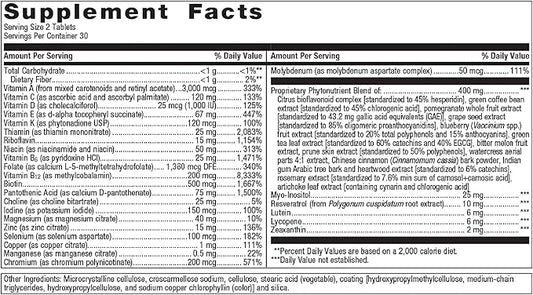Metagenics PhytoMulti Multivitamin Without Iron - Daily Multivitamin for Overall Health & Aging - 20+ Essential Vitamins & Minerals - with Vitamin B6, Lutein, Zeaxanthin & More - 60 Tablets