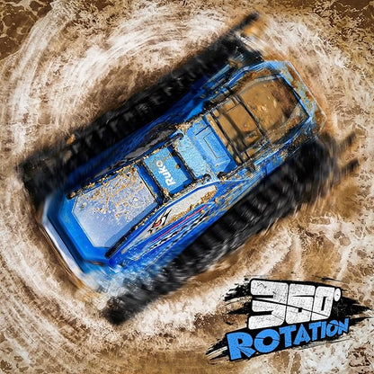 Ruko 1604 Amphibious Remote Control Car, Waterproof Shark Monster Truck, 360° Rotating Tank, Full Throttle, All Terrain Vehicle Toys for Age 3 4 5 6 7 8 Year Old Boys Girls Birthday Gifts, Blue
