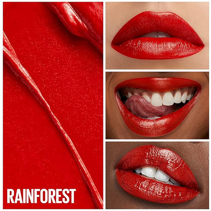 Maybelline Green Edition Butter Cream High-Pigment Bullet Lipstick, Rainforest, Bright Red, 0.12 oz