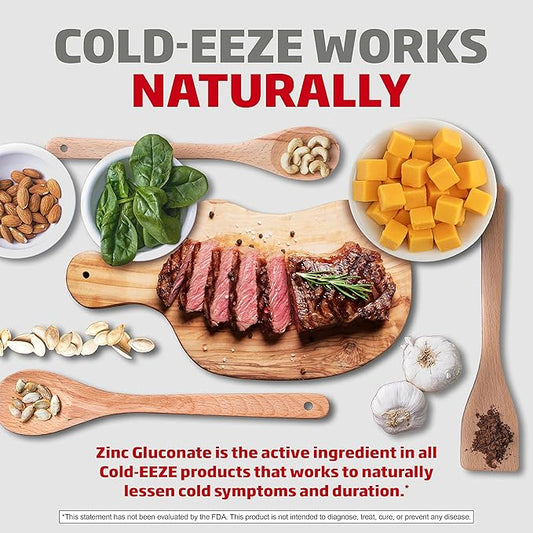 Cold-Eeze Soft-Center Liquid Honey Zinc Lozenges, Homeopathic Cold Remedy, Reduces Duration of The Common Cold, Sore Throat, Cough, Congestion and Post Nasal Drop, 25 Count