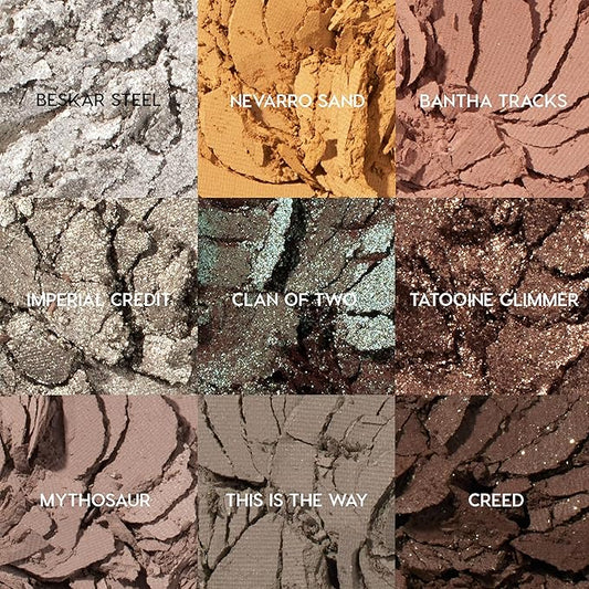 ColourPop x Star Wars Eyeshadow Palette - Eye Makeup Palette with Matte, Metallic, Matte Sparkle & Glitter Finishes - High-Pigment Eye Makeup with a Long-Wearing Formula - The Mandalorian (0.3 oz)