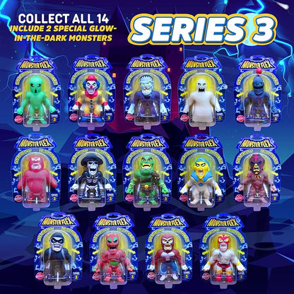 Monster Flex Stretchy Toys - 14 Unique Spooky Stretch Monsters - Kids Birthday Gift Party Favors, Sensory Fidget Stress Toys - Series 3 (Clown)