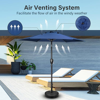 Simple Deluxe 9' Patio Umbrella Outdoor Table Market Yard Umbrella with Push Button Tilt/Crank
