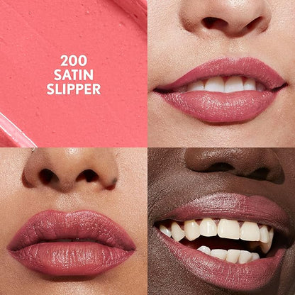 COVERGIRL Clean Lip Color, Satin Slipper, Satin Finish, Squalane, Avocado & Aloe, Carmine-Free, Non-Drying, 0.12oz