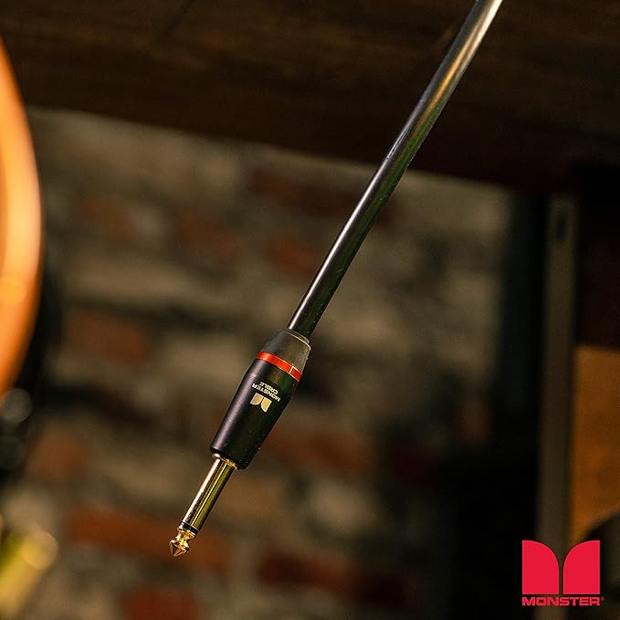 Monster Prolink Bass Instrument Cable. 12 ft Guitar Cable. Straight to Straight Bass Guitar Cable. 95% Copper Braided Shield Cable Bass Guitar. Bass Guitar Cable.