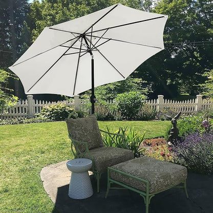 Yaheetech 9' Patio Umbrella, Outdoor Market Table Umbrella, Yard Sun Shade w/Push Button Tilt and Crank, 8 Sturdy Ribs for Garden, Pool, Deck
