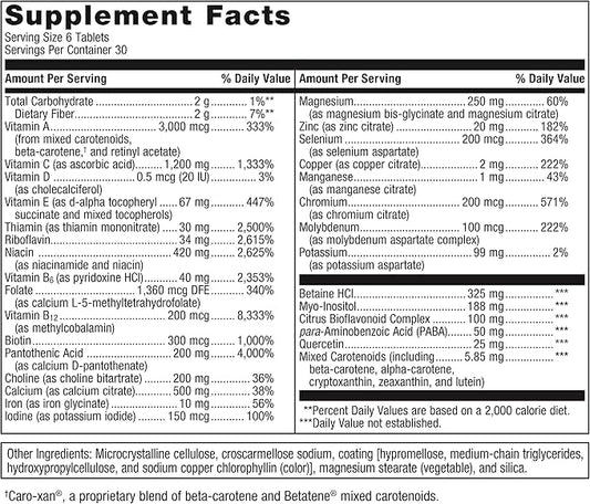 Metagenics Multigenics - Fast-Release Multivitamin & Multimineral Tablet - for Bone Health, Homocysteine Metabolism & Antioxidant Support* - Non-GMO & Gluten Free - 180 Tablets