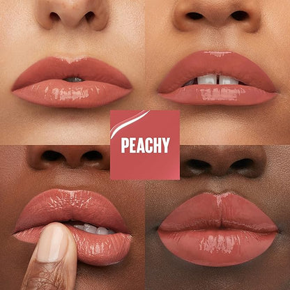 Maybelline Super Stay Vinyl Ink Longwear No-Budge Liquid Lipcolor Makeup, Highly Pigmented Color and Instant Shine, Peachy, Peachy Nude Lipstick, 0.14 fl oz, 1 Count