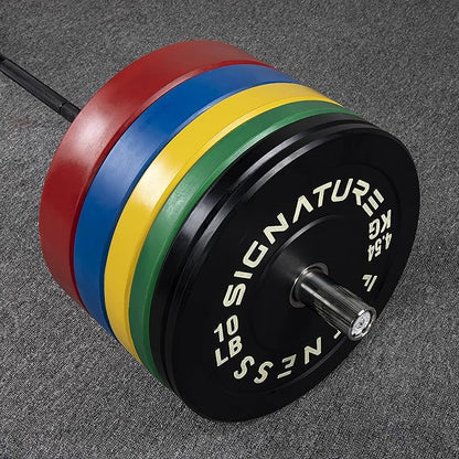 Signature Fitness 2" Olympic Bumper Plate Weight Plates 25LB Single,