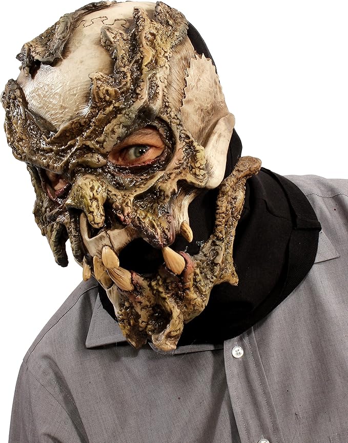 Zagone Studios Men's One Size Sloppy Joe Monster Zombie Mask, Green/Brown