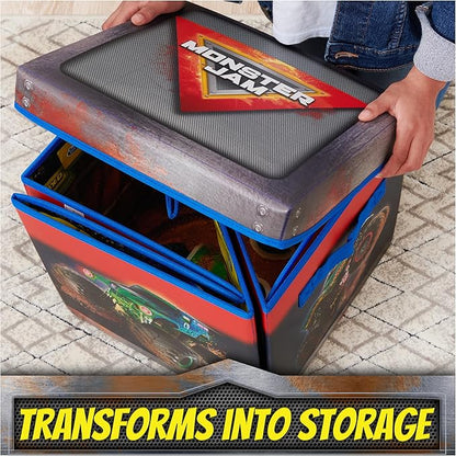 Monster Jam, Ultimate Arena Playmat & Storage with 2 Exclusive Monster Trucks, 1:64 Scale, 20 Accessories, Kids Toys for Boys and Girls Ages 4 and Up
