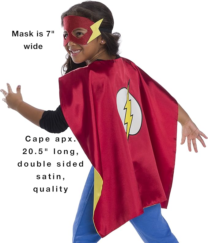 Rubies Super Hero Cape Set Officially licensed DC Comics Assortment 4 Capes, 2 Masks, and 2 Headbands, One Size (Amazon Exclusive)