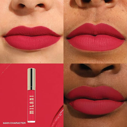 Milani Stay Put Longwear Liquid Lipstick - Smudge-Proof, Kiss-Proof, and Fade-Resistant Formula for All-Day Wear - Main Character