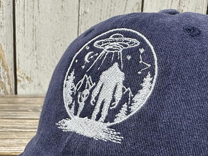Embroidered UFO Alien Big Foot Hats