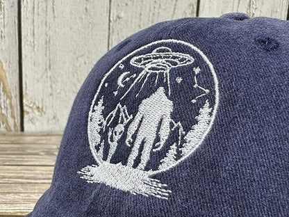 Embroidered UFO Alien Big Foot Hats