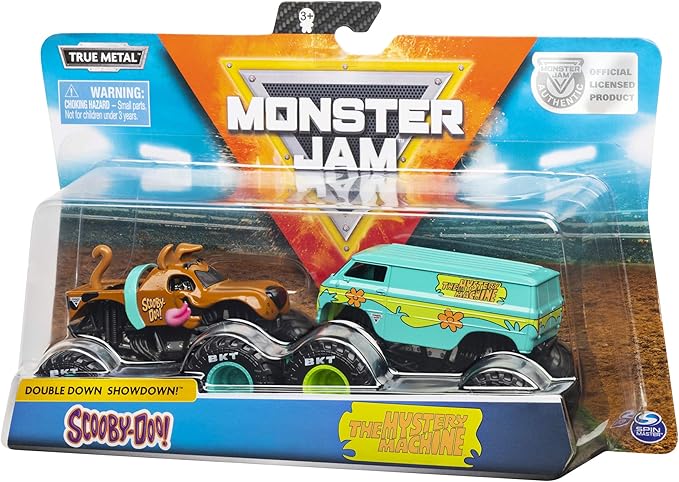 Monster Jam, Official Scooby Doo vs. Mysterty Machine Die-Cast Monster Trucks, 1:64 Scale, 2 Pack